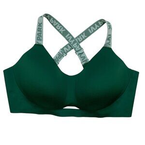 Ivy Park X Adidas Cut Out Sports Bra 3X Dark Green Medium Support Sporty Logo